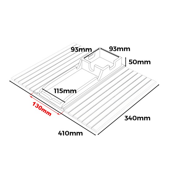 Non-slip Foldable Sofa Armrest Clip On Tray Sliding Detachable Cup Holder Couch Shelf Side Table Remote Control Phone Snacks Drinks Organizer Rack Mahogany Brown